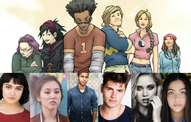 Les Runaways version comics et leurs interprètes de chair et d'os