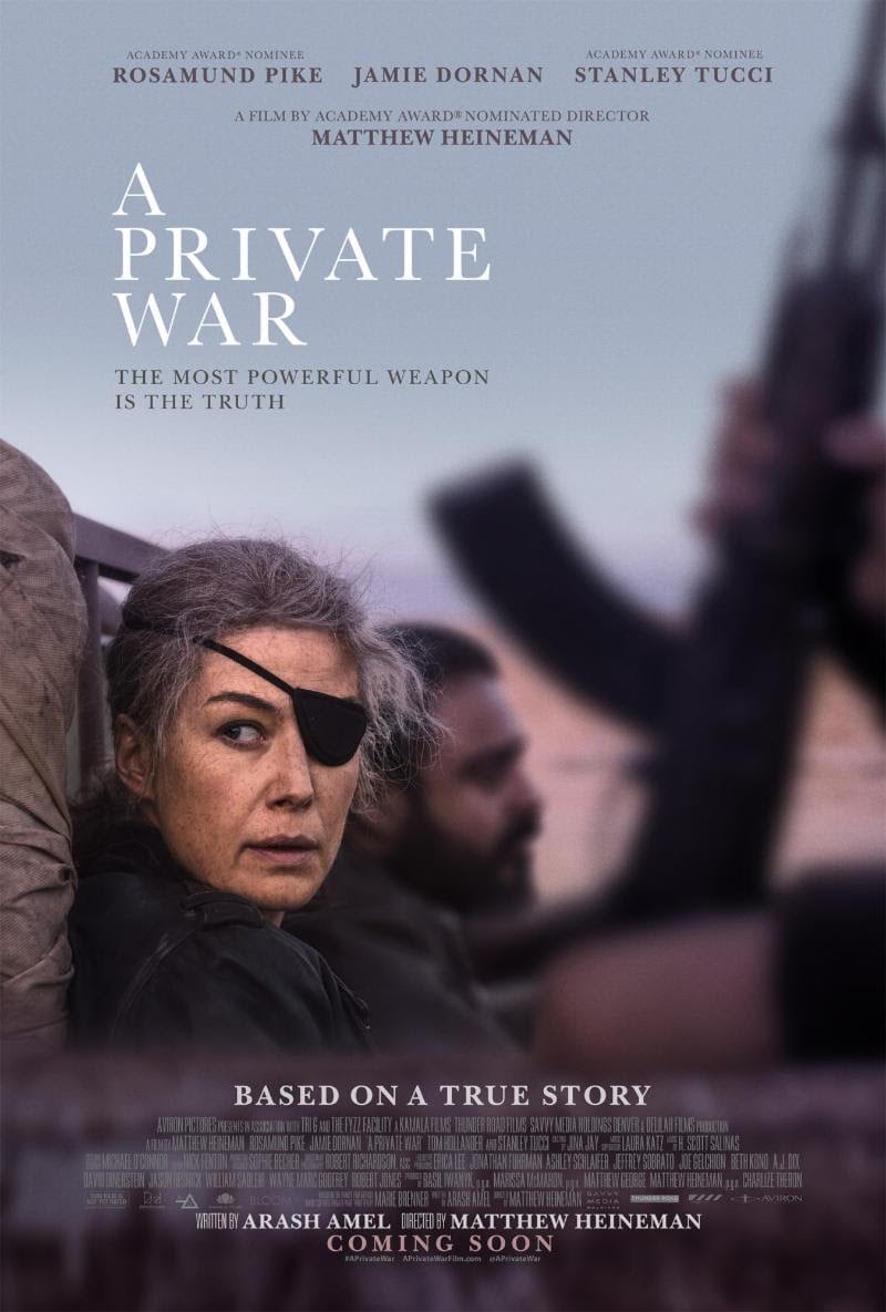 A Private War : Première bande-annonce du drame porté par Rosamund Pike.