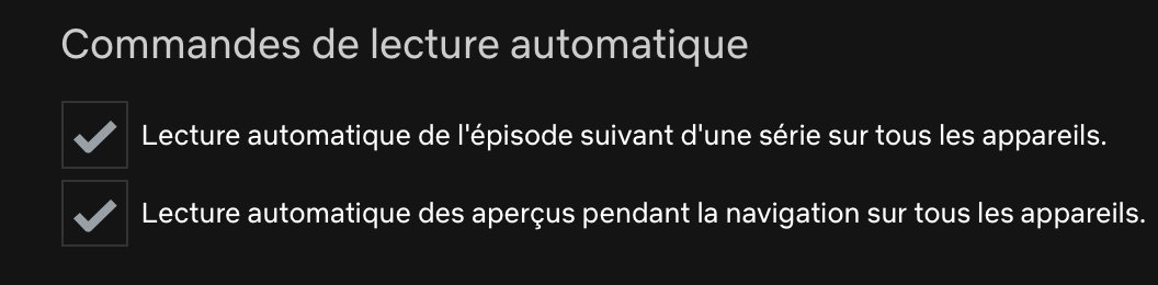 Netflix permet aux utilisateurs de retirer l'autoplay