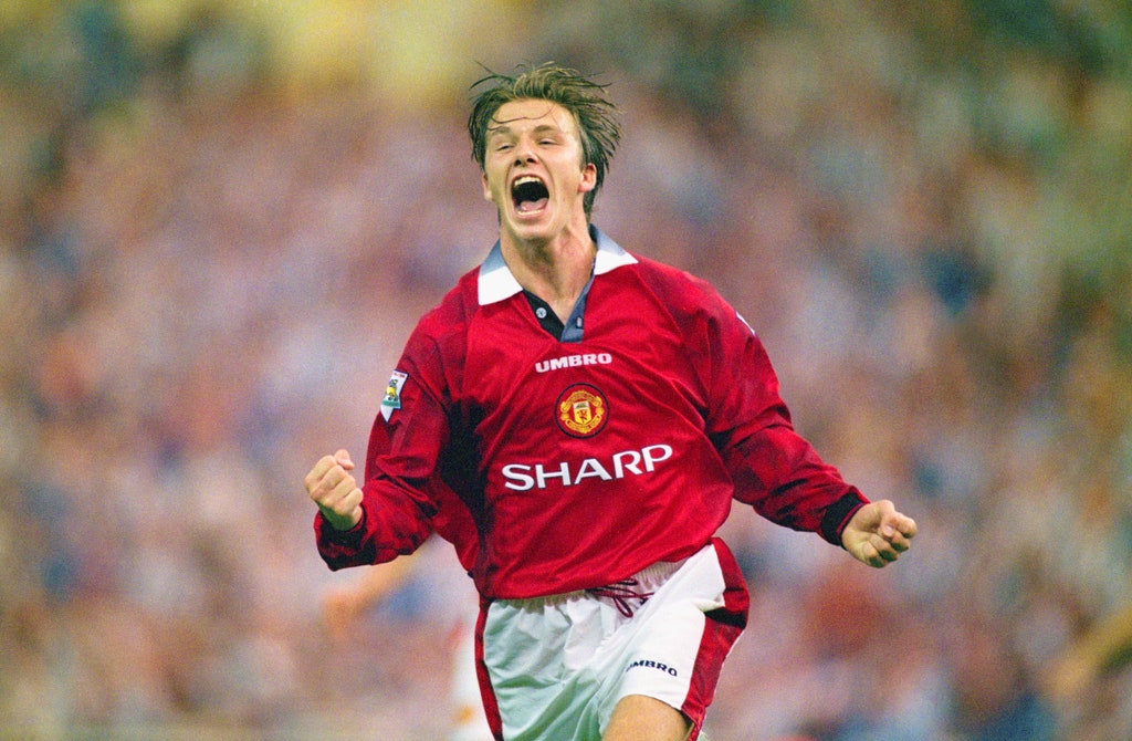 David Beckham sous le maillot de Manchester United