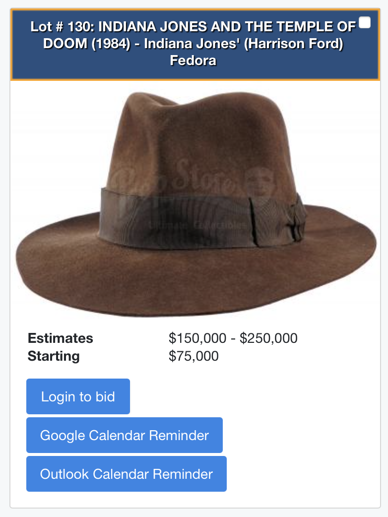 Entertainment Memorabilia Live Auction Entertainment Memorabilia Live Auction