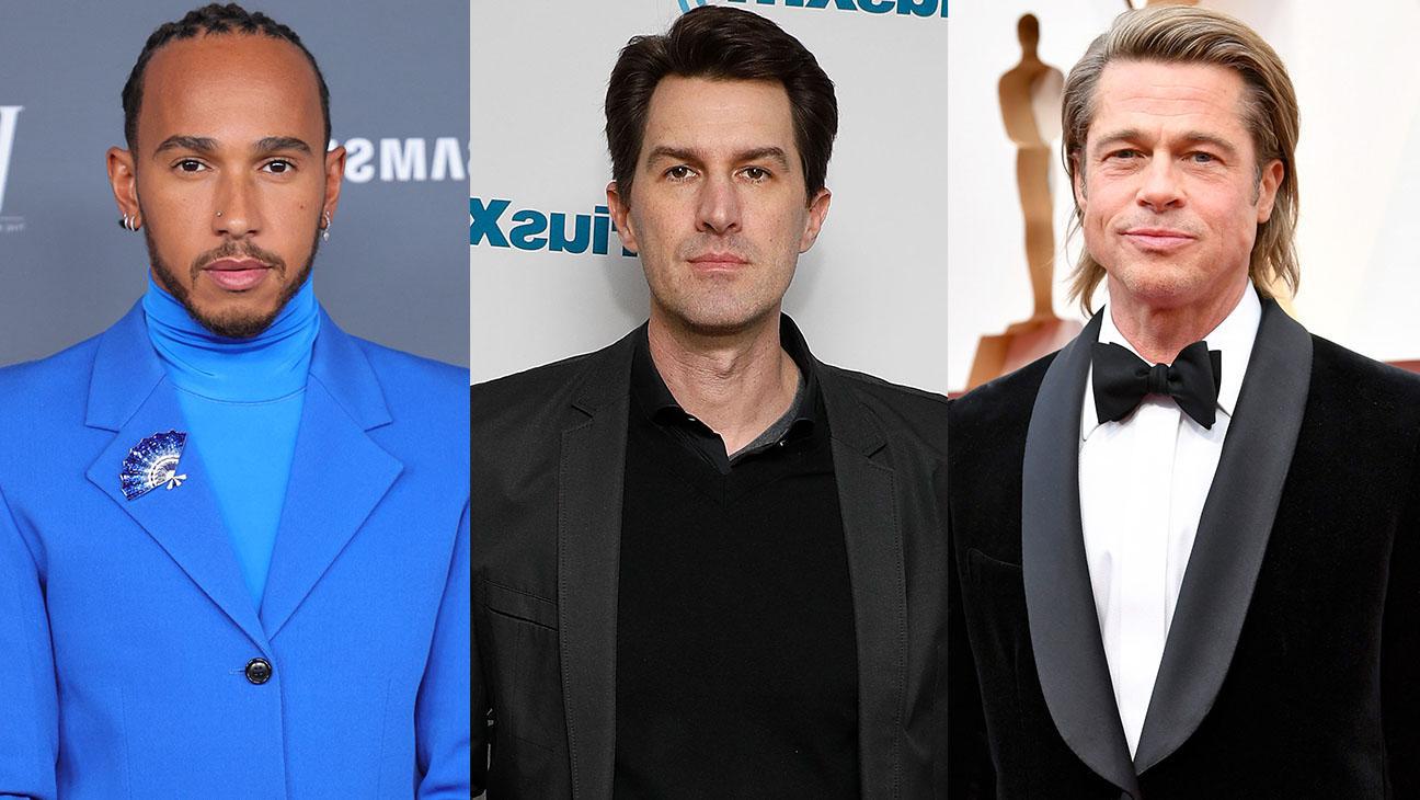 Lewis Hamilton, Joseph Kosinski et Brad Pitt
