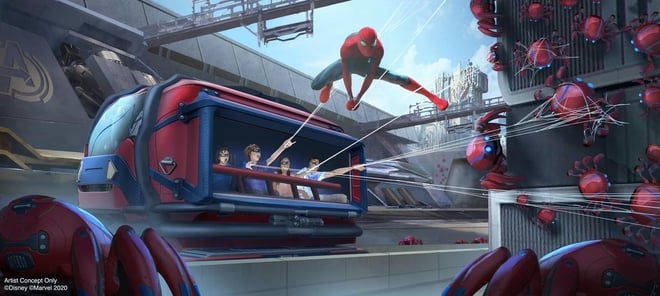L'attraction Spider-Man de l'Avengers Campus