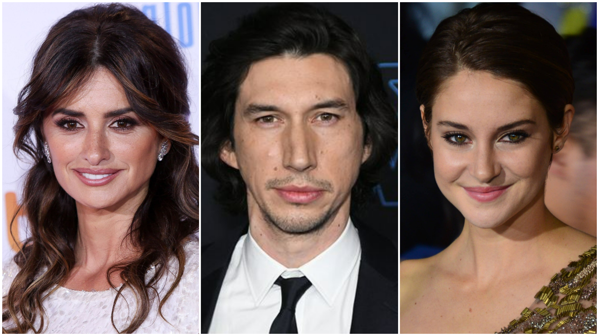 Penélope Cruz, Adam Driver et Shailene Woodley
