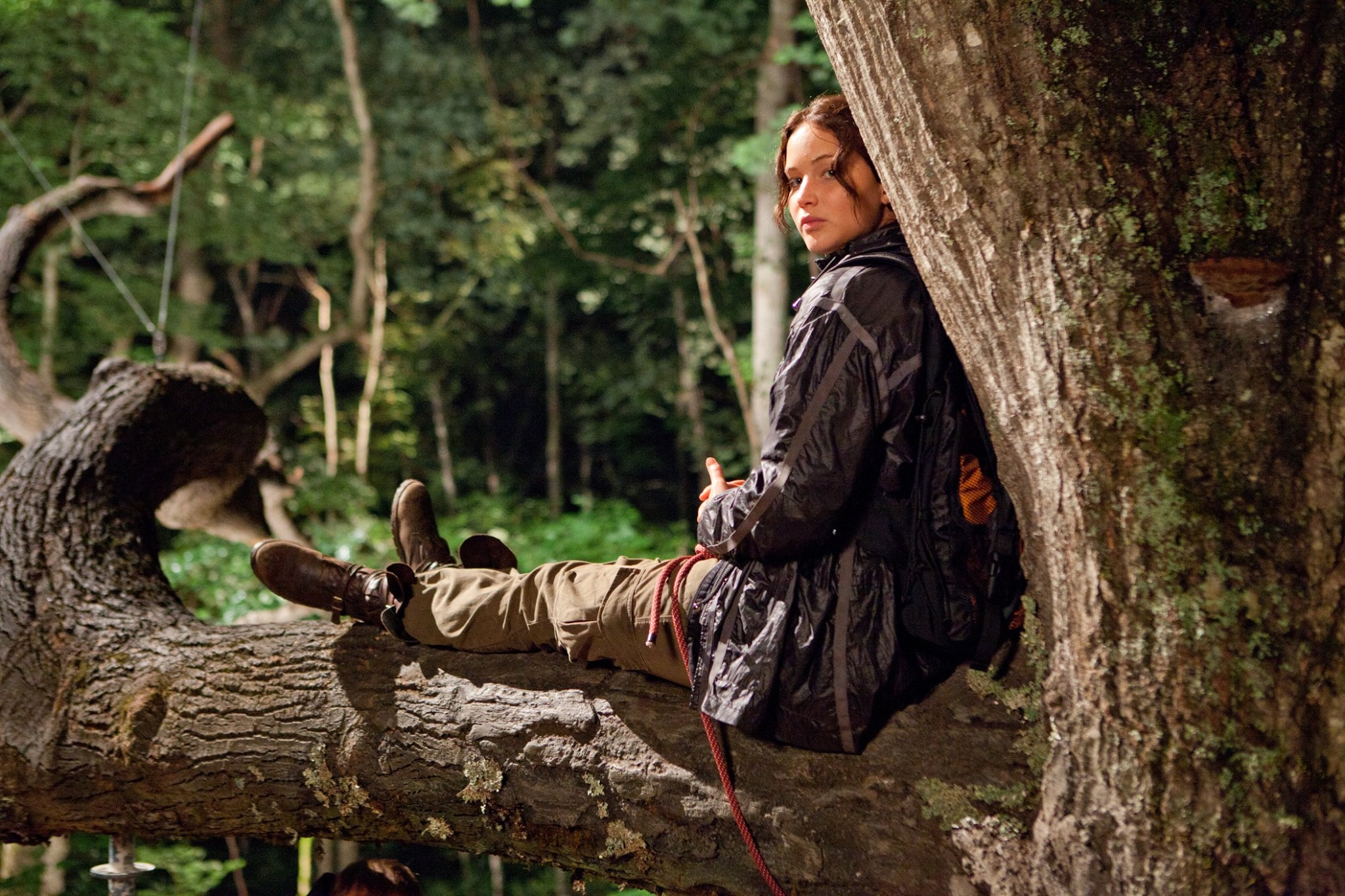 Jennifer Lawrence sur le tournage de Hunger Games Jennifer Lawrence sur le tournage de Hunger Games