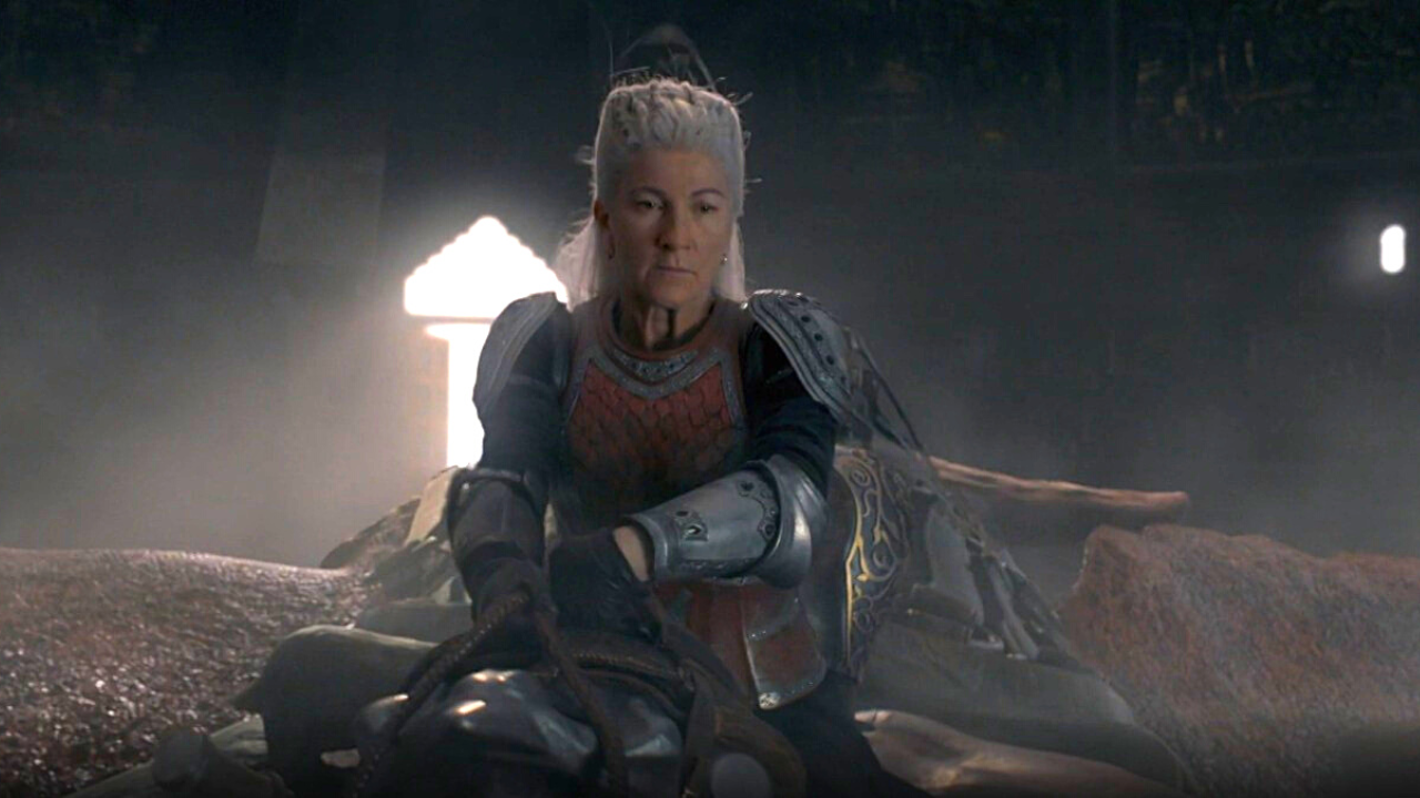 Rhaenys Targaryen sur son dragon Meleys - House of the Dragon épisode 9