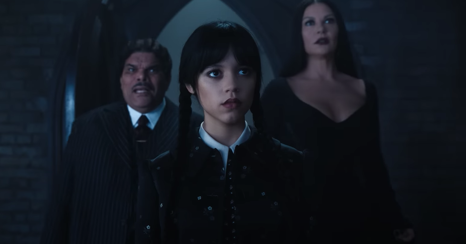Morticia, Gomez et Mercredi Addams - Mercredi