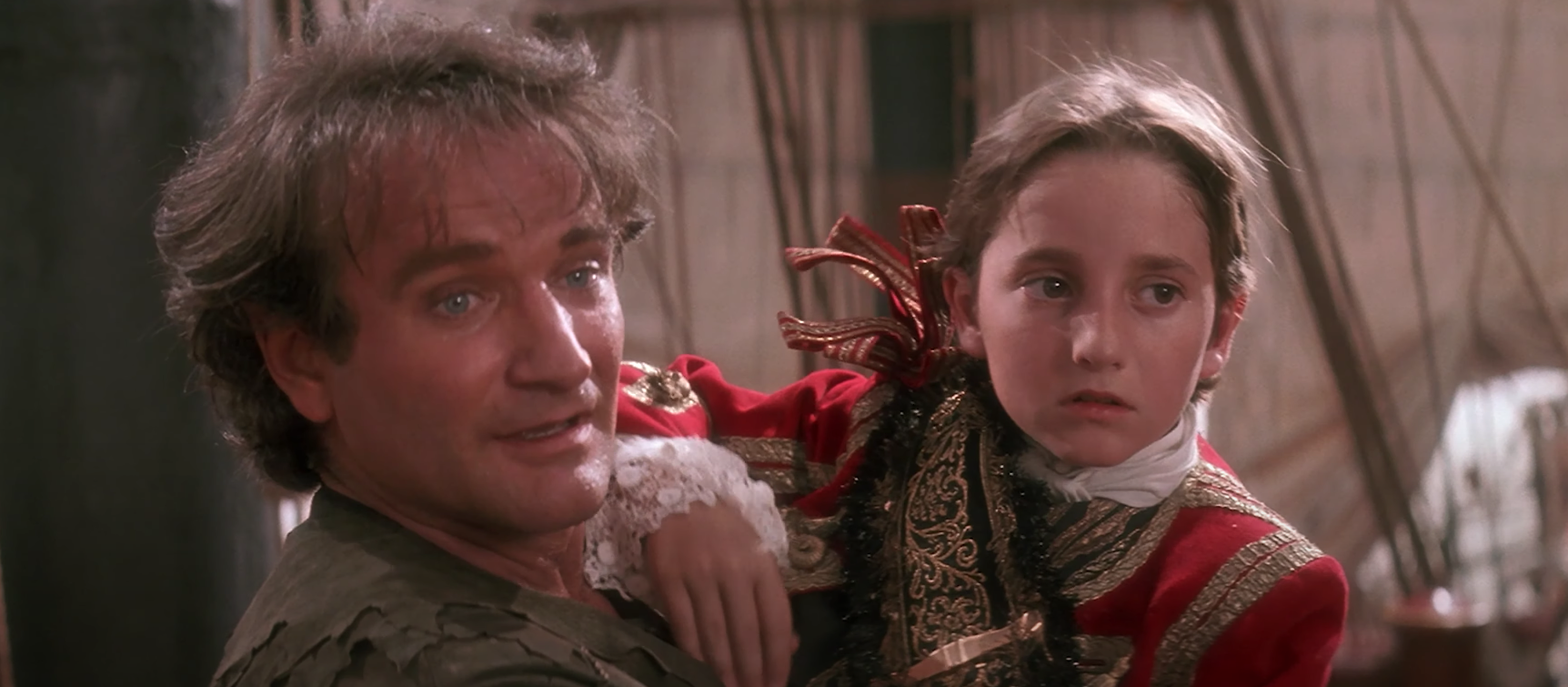 Peter (Robin Williams) et Jack - Hook ou la revanche du Capitaine Crochet