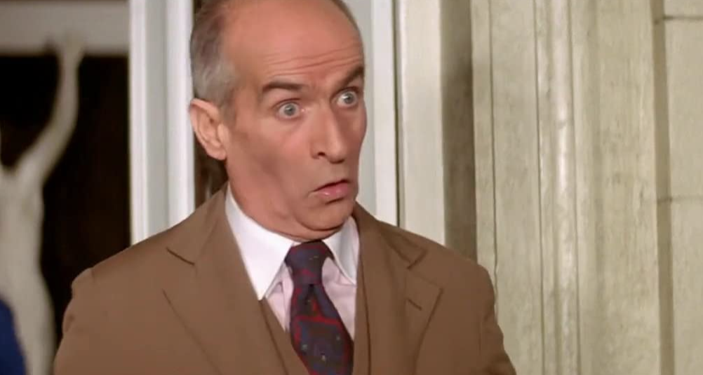 Louis de Funès dans la comédie La Zizanie