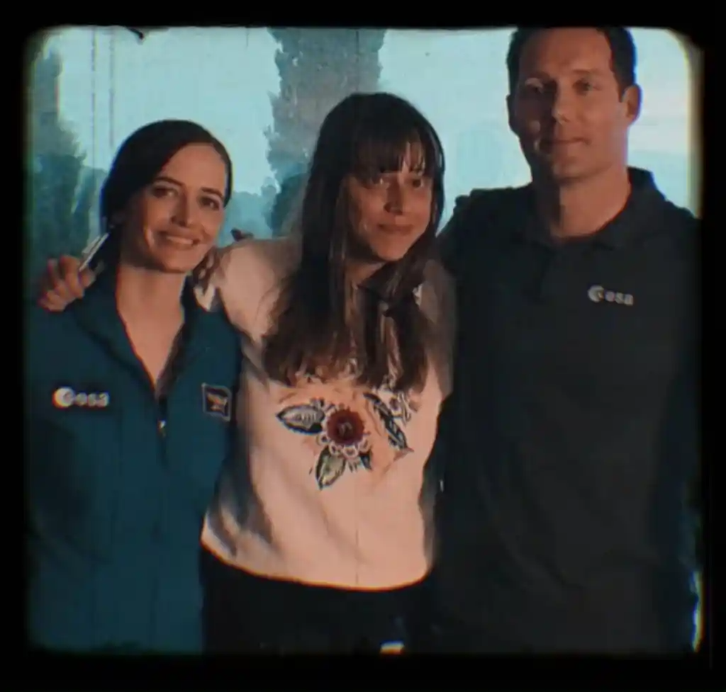 Eva Green, Alice Winocour et Thomas Pesquet sur le tournage de Proxima Eva Green, Alice Winocour et Thomas Pesquet sur le tournage de Proxima