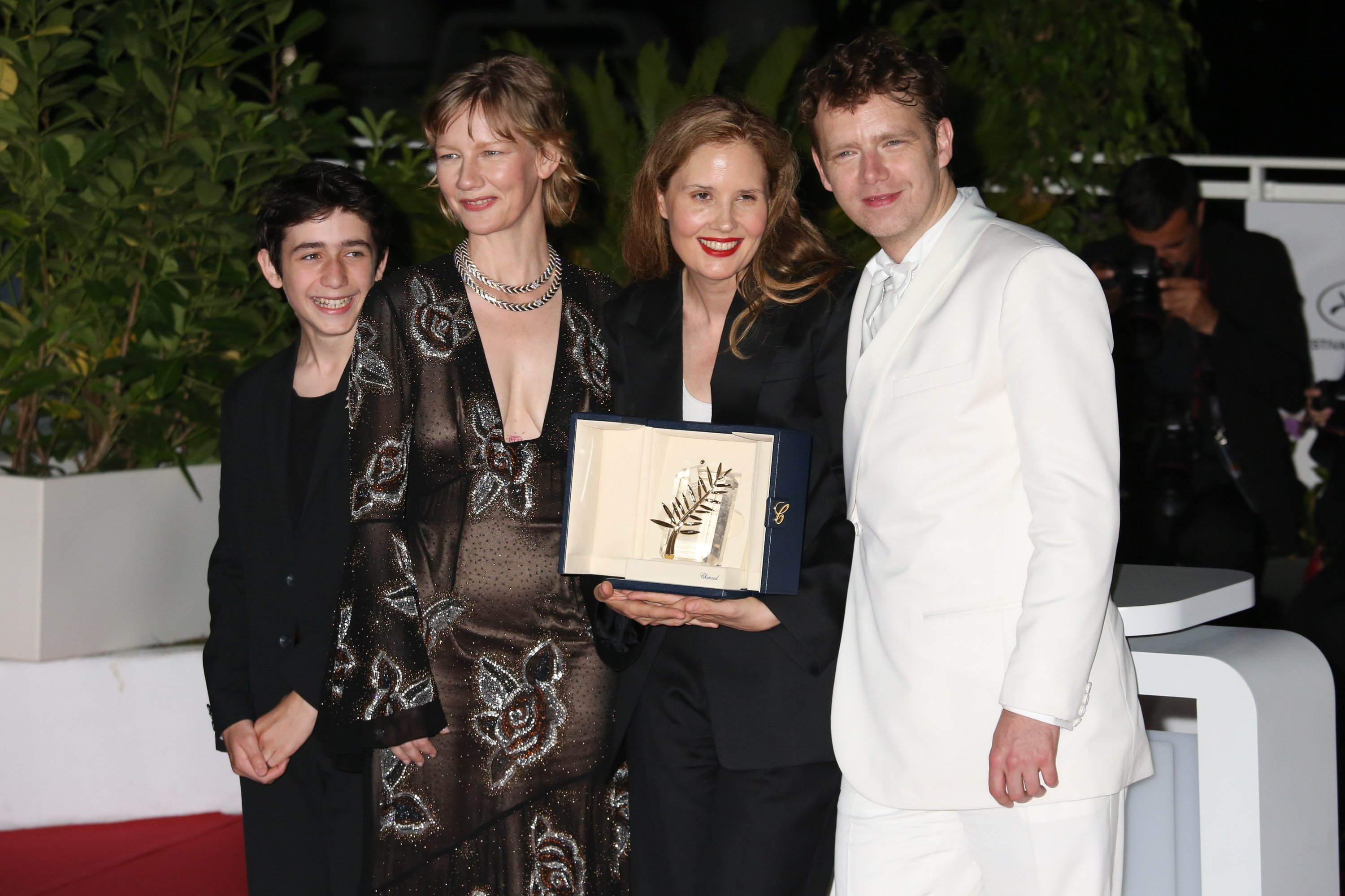 L'équipe du film Anatomie d'une chute de Justine Triet, Palme d'Or 2023 au 76e Festival de Cannes