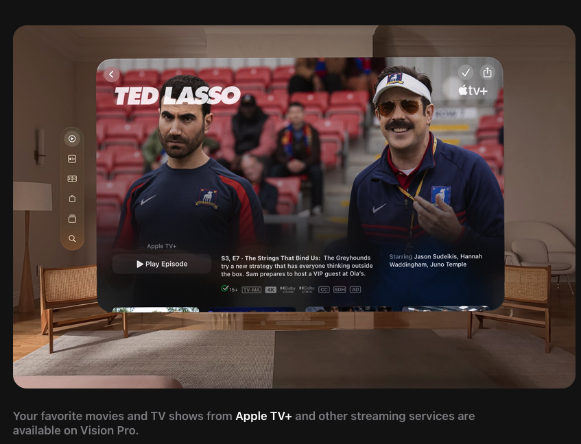 Apple TV+ sur Vision Pro