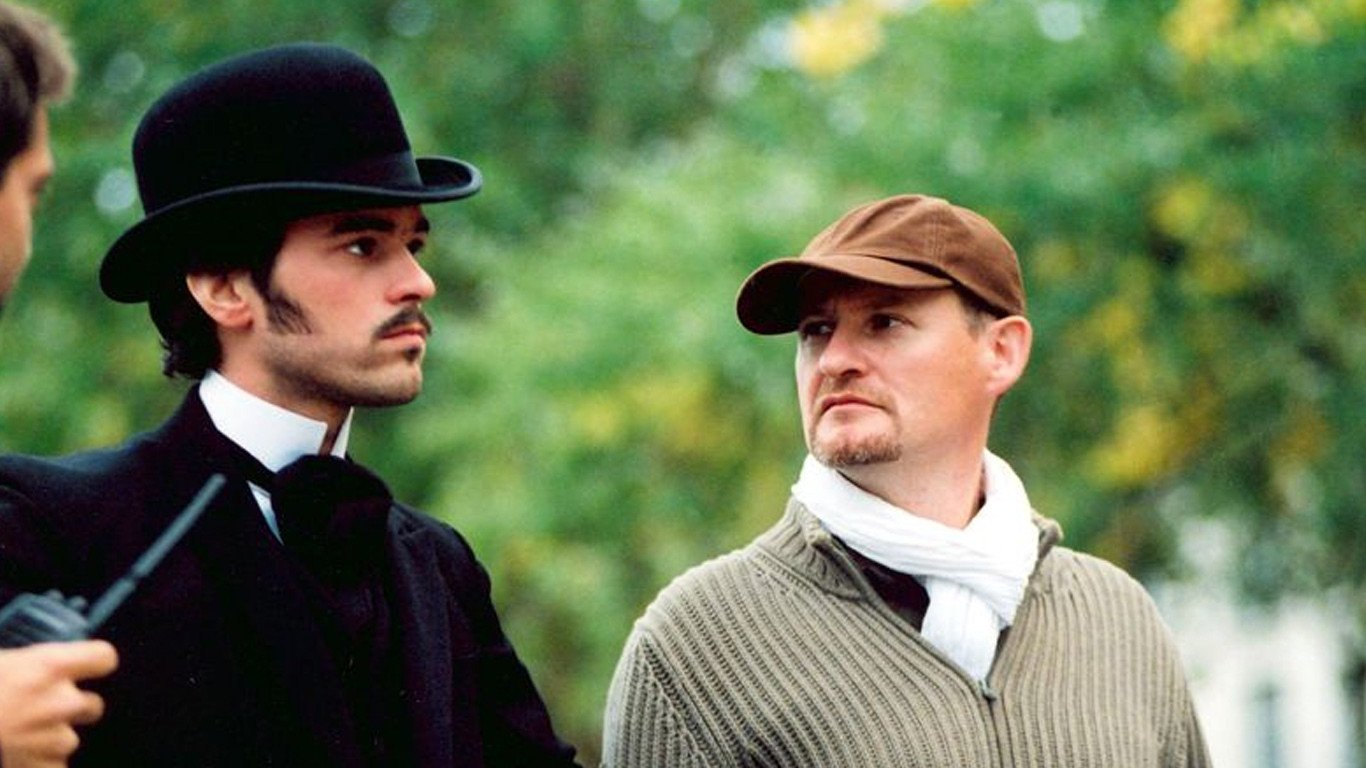 Jean-Paul Salomé et Romain Duris sur le tournage du film Arsène Lupin