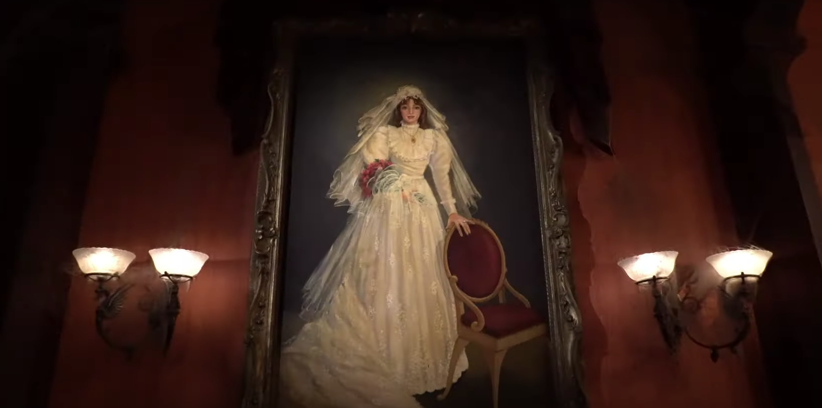 Tableau représentant Mélanie Ravenswood dans l'attraction Le Manoir Hanté à Disneyland Paris Tableau représentant Mélanie Ravenswood dans l'attraction Le Manoir Hanté à Disneyland Paris