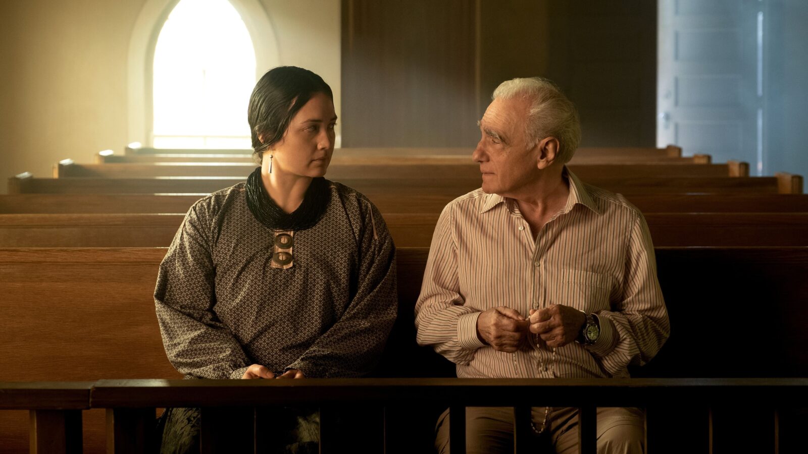 Lily Gladstone et Martin Scorsese - Killers of the Flower Moon ©Paramount Pictures