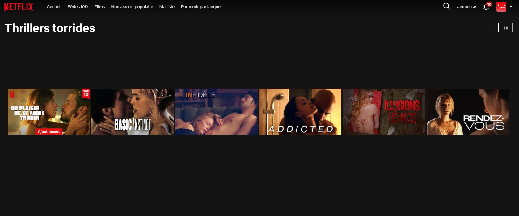 Netflix - thrillers torrides