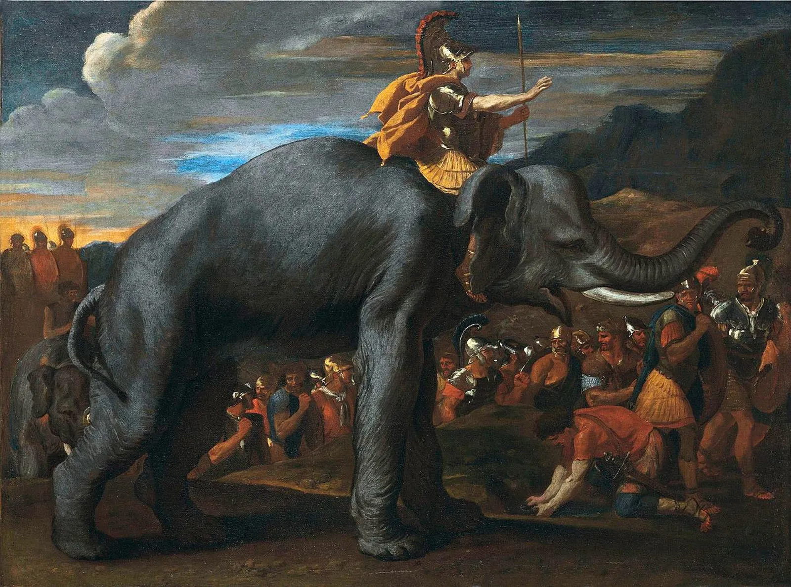 Hannibal traversant les Alpes à dos d'éléphant