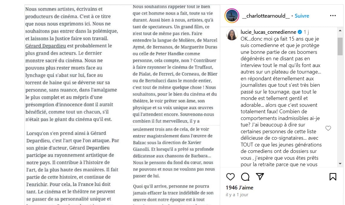 Lucie Lucas accuse Victoria Abril agressions sexuelles