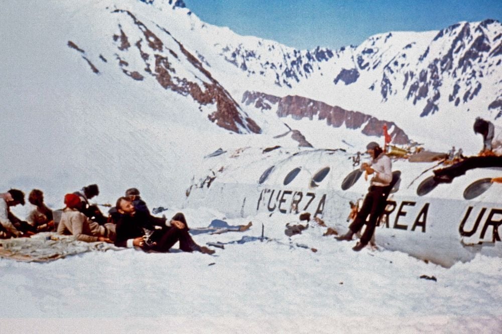 Véritable photo des survivants du crash 571 dans les Andes en 1972