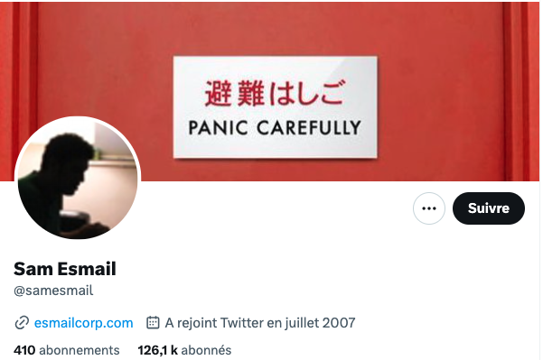 Compte X de Sam Esmail