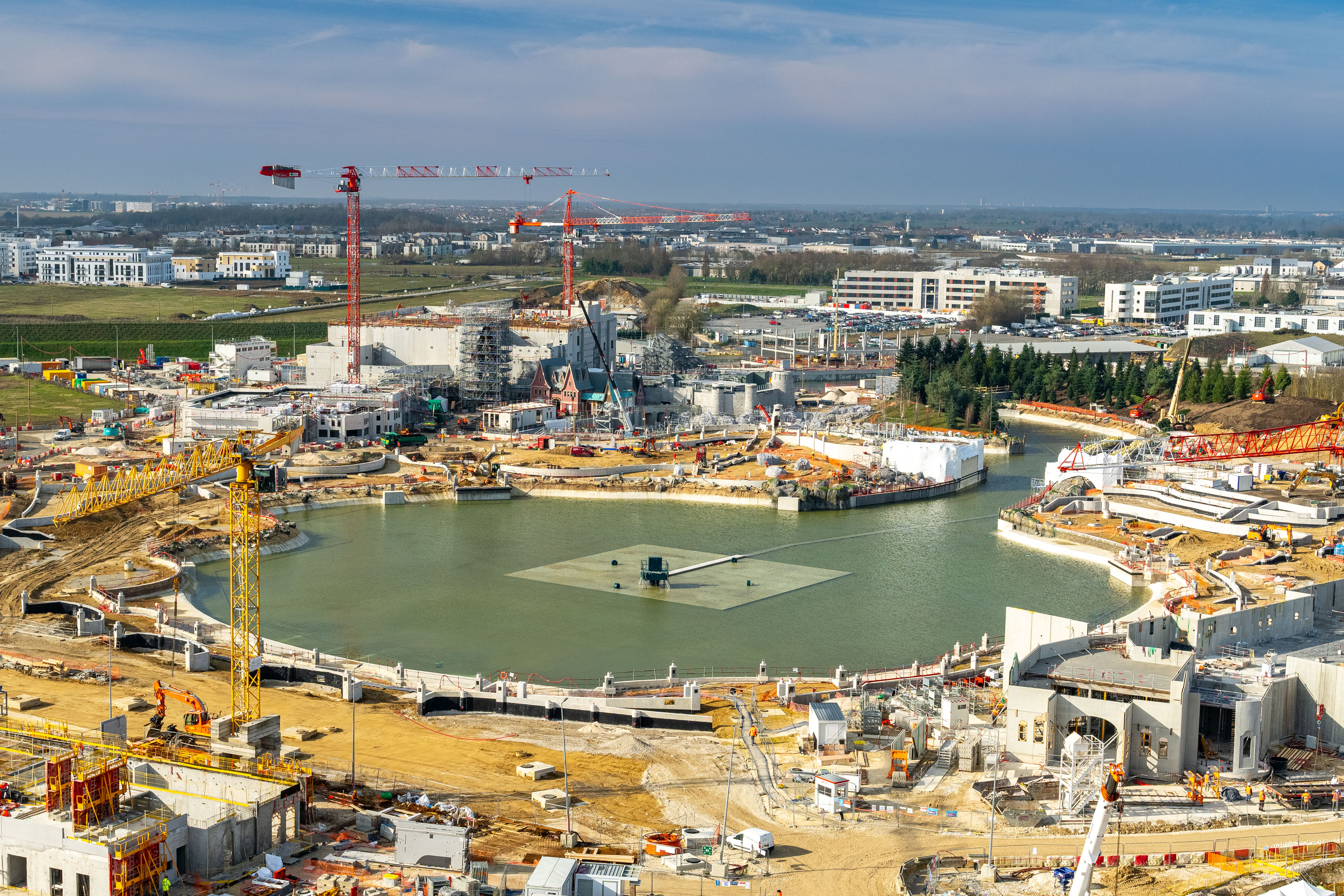 Aperçu des travaux d'Adventure Bay et de World of Frozen à Disneyland Paris